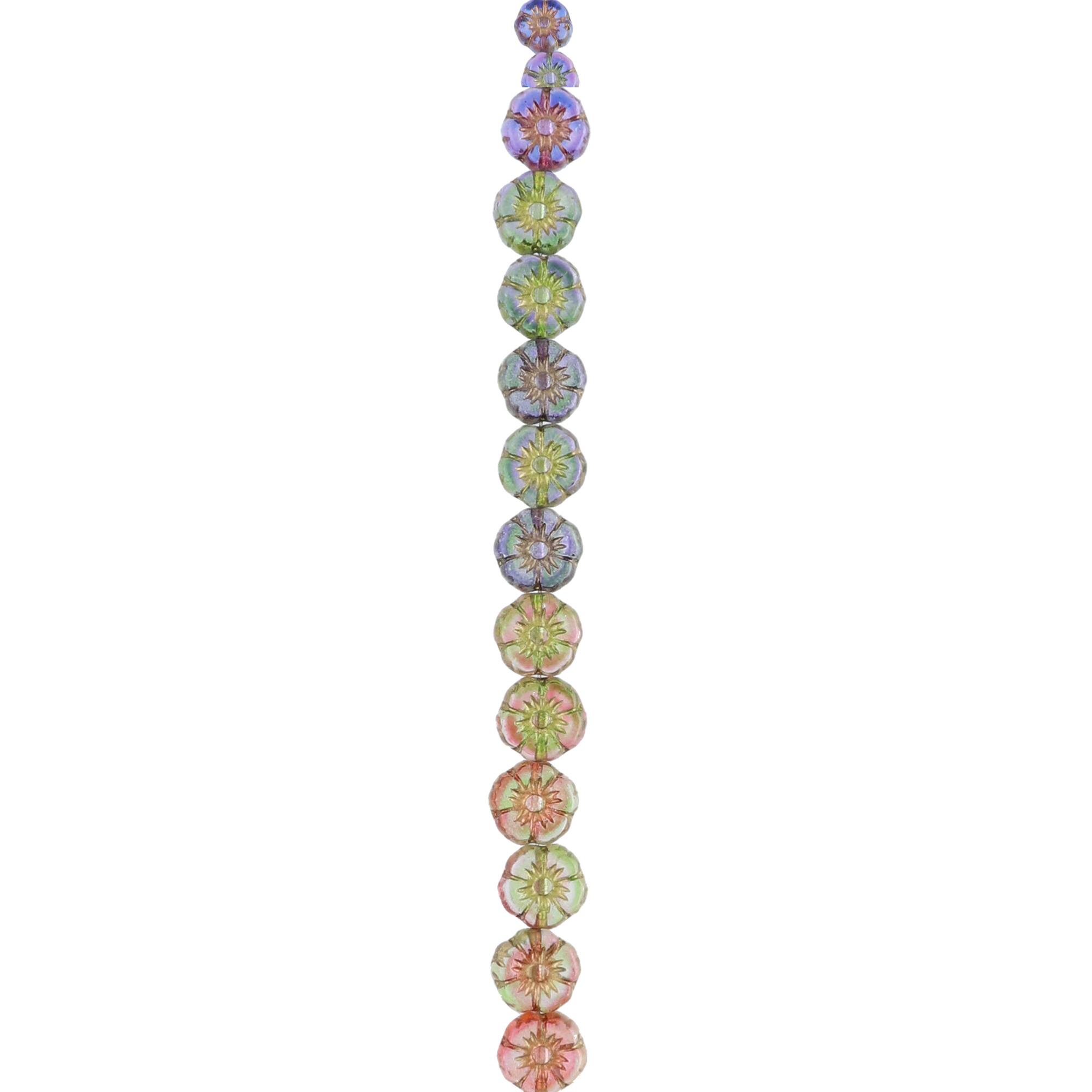 Sun Daisies Czech Glass Flower Beads, 8.6mm by Bead Landing™